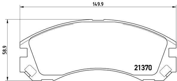 Stabdžių trinkelių rinkinys, diskinis stabdys BREMBO P 61 089