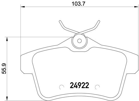 Stabdžių trinkelių rinkinys, diskinis stabdys BREMBO P 61 114X