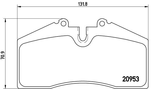 Stabdžių trinkelių rinkinys, diskinis stabdys BREMBO P 65 005