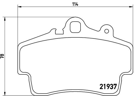 Stabdžių trinkelių rinkinys, diskinis stabdys BREMBO P 65 007