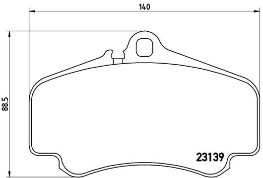 Комплект гальмівних накладок, дискове гальмо BREMBO P 65 011