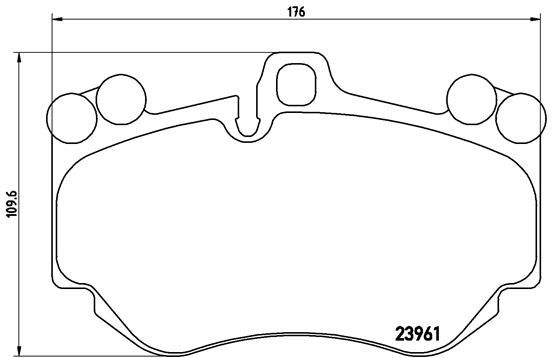 Brake Pad Set, disc brake BREMBO P 65 016