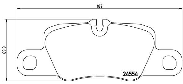 Stabdžių trinkelių rinkinys, diskinis stabdys BREMBO P65023