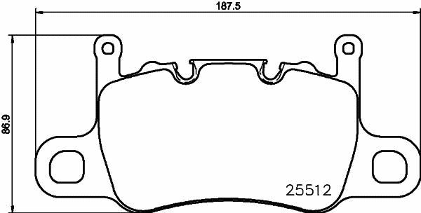 Комплект гальмівних накладок, дискове гальмо BREMBO P 65 037