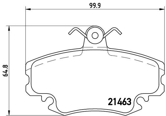 Комплект гальмівних накладок, дискове гальмо BREMBO P 68 008