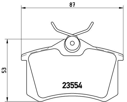 Stabdžių trinkelių rinkinys, diskinis stabdys BREMBO P 68 024