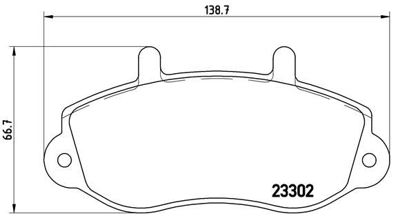 Stabdžių trinkelių rinkinys, diskinis stabdys BREMBO P 68 025