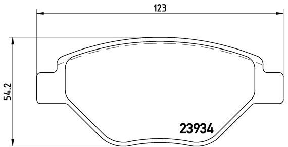 Stabdžių trinkelių rinkinys, diskinis stabdys BREMBO P 68 031