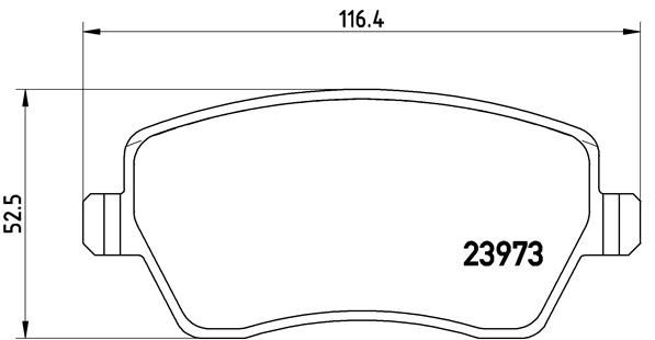 Brake Pad Set, disc brake BREMBO P 68 033