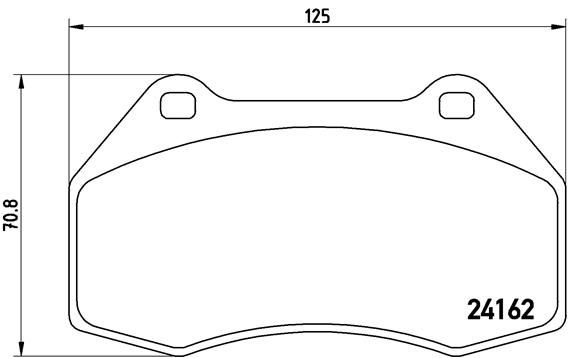 Комплект гальмівних накладок, дискове гальмо BREMBO P 68 036