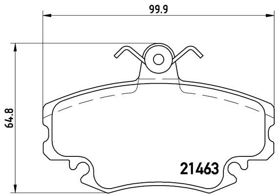 Комплект гальмівних накладок, дискове гальмо BREMBO P 68 038