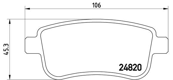 Комплект гальмівних накладок, дискове гальмо BREMBO P 68 041