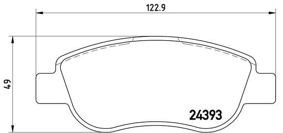 Stabdžių trinkelių rinkinys, diskinis stabdys BREMBO P 68 049