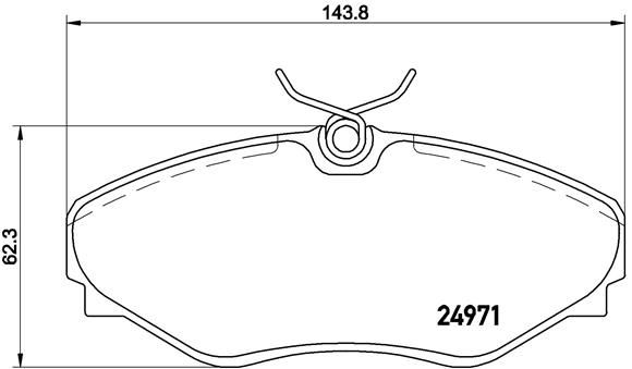 Комплект гальмівних накладок, дискове гальмо BREMBO P 68 055