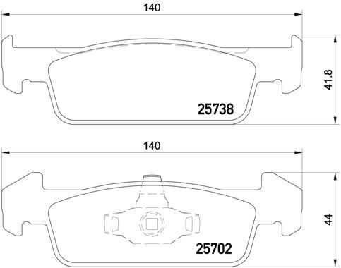 Brake Pad Set, disc brake BREMBO P 68 060