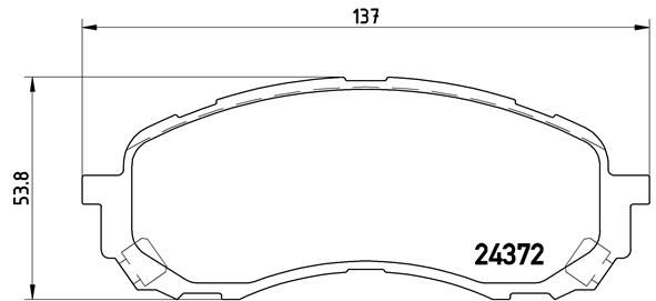 Комплект гальмівних накладок, дискове гальмо BREMBO P 78 015