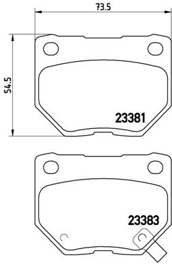 Stabdžių trinkelių rinkinys, diskinis stabdys BREMBO P 78 016