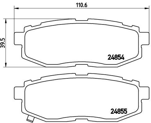 Stabdžių trinkelių rinkinys, diskinis stabdys BREMBO P 78 018