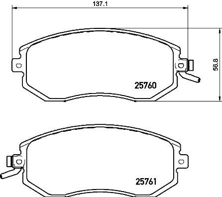 Brake Pad Set, disc brake BREMBO P 78 021