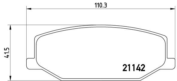 Stabdžių trinkelių rinkinys, diskinis stabdys BREMBO P 79 001