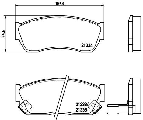 Комплект гальмівних накладок, дискове гальмо BREMBO P 79 005