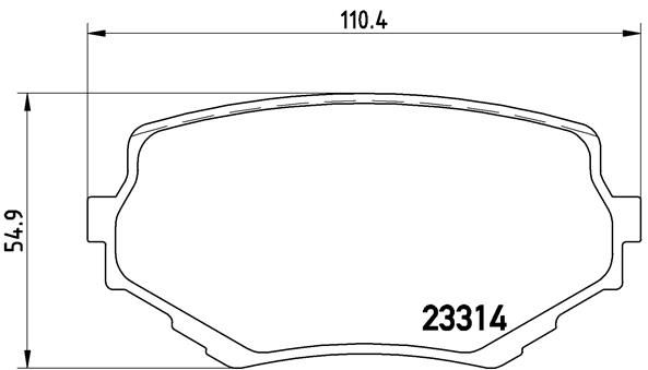 Комплект гальмівних накладок, дискове гальмо BREMBO P 79 009