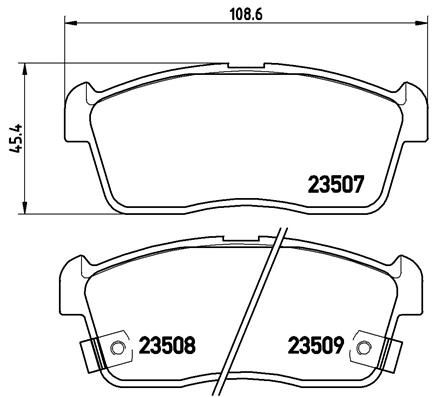 Brake Pad Set, disc brake BREMBO P 79 012