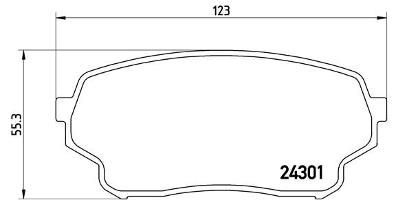 Комплект гальмівних накладок, дискове гальмо BREMBO P 79 019