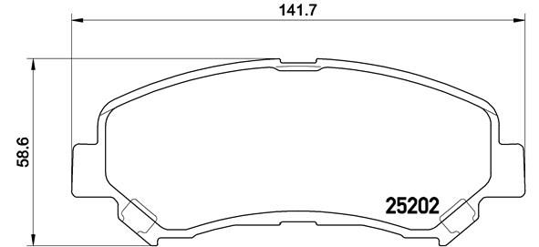 Комплект гальмівних накладок, дискове гальмо BREMBO P 79 028