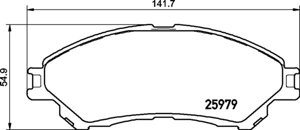 Stabdžių trinkelių rinkinys, diskinis stabdys BREMBO P 79 032