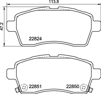 Brake Pad Set, disc brake BREMBO P 79 037