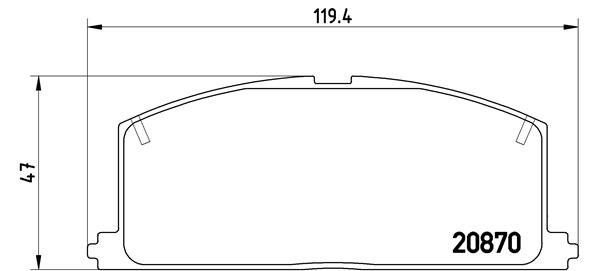 Комплект гальмівних накладок, дискове гальмо BREMBO P 83 011