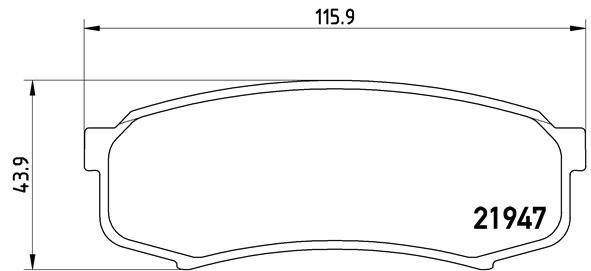 Комплект гальмівних накладок, дискове гальмо BREMBO P 83 024