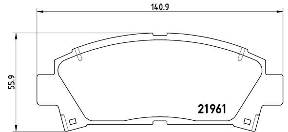 Brake Pad Set, disc brake BREMBO P 83 028