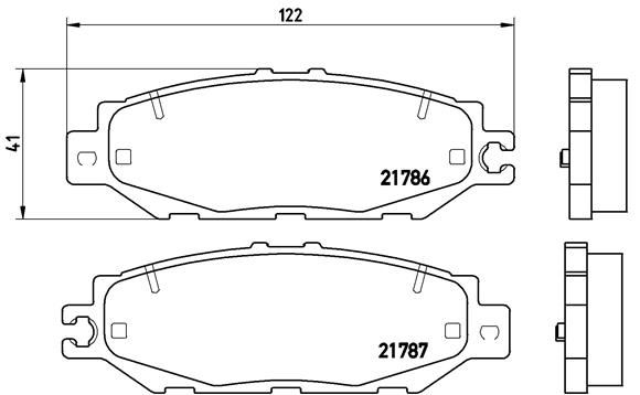 Stabdžių trinkelių rinkinys, diskinis stabdys BREMBO P 83 036