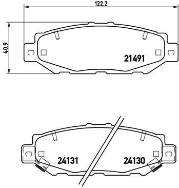 Комплект гальмівних накладок, дискове гальмо BREMBO P 83 038