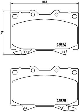 Комплект гальмівних накладок, дискове гальмо BREMBO P 83 048