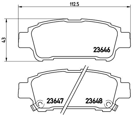 Комплект гальмівних накладок, дискове гальмо BREMBO P 83 056