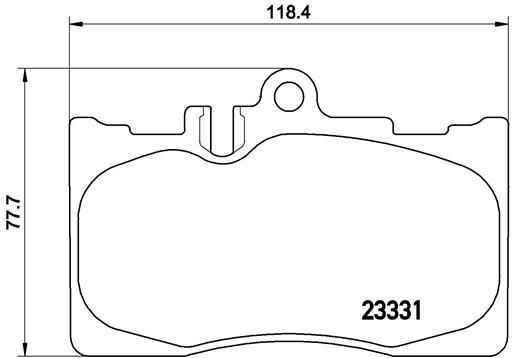 Stabdžių trinkelių rinkinys, diskinis stabdys BREMBO P 83 058