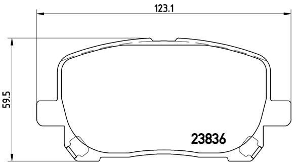 Комплект гальмівних накладок, дискове гальмо BREMBO P 83 061