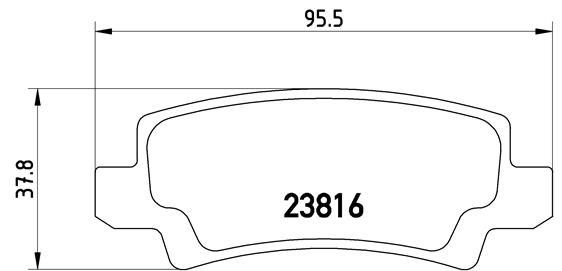 Комплект гальмівних накладок, дискове гальмо BREMBO P 83 065