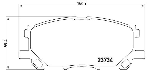 Brake Pad Set, disc brake BREMBO P 83 067