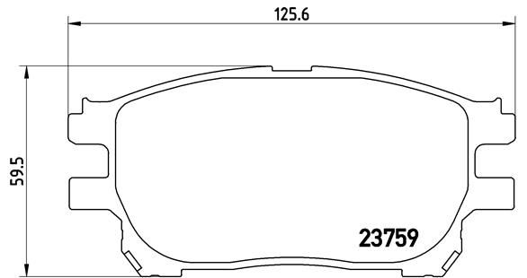 Stabdžių trinkelių rinkinys, diskinis stabdys BREMBO P 83 070