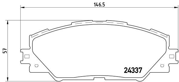 Комплект гальмівних накладок, дискове гальмо BREMBO P 83 071