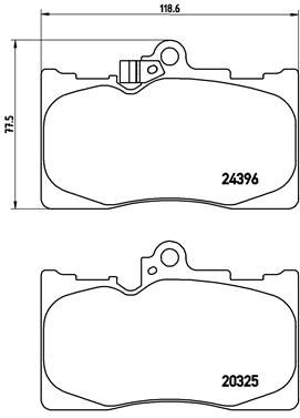 Brake Pad Set, disc brake BREMBO P 83 072