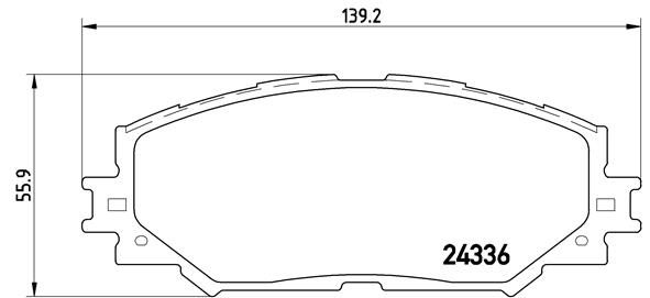 Комплект гальмівних накладок, дискове гальмо BREMBO P 83 082