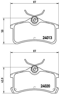 Brake Pad Set, disc brake BREMBO P 83 084