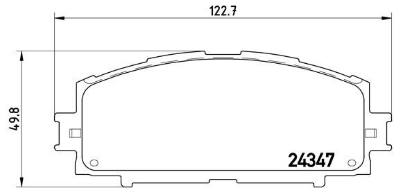 Stabdžių trinkelių rinkinys, diskinis stabdys BREMBO P 83 086