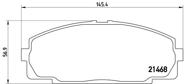 Stabdžių trinkelių rinkinys, diskinis stabdys BREMBO P 83 092