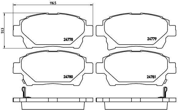 Brake Pad Set, disc brake BREMBO P 83 097